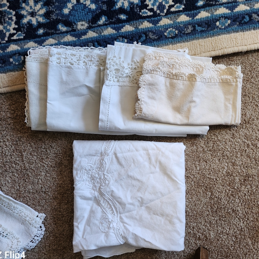 Antique vintage table linens